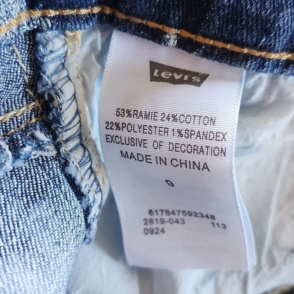 Levi Shorty Short Denim Americana Shorts‎ Size 9 - Picture 7 of 10